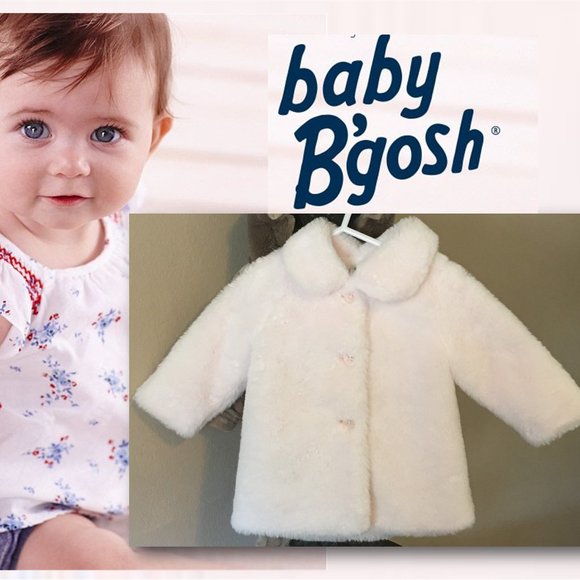 OshKosh B'gosh Other - BABY B’GOSH Faux Fur Pale Pink Coat |  3-6 Months